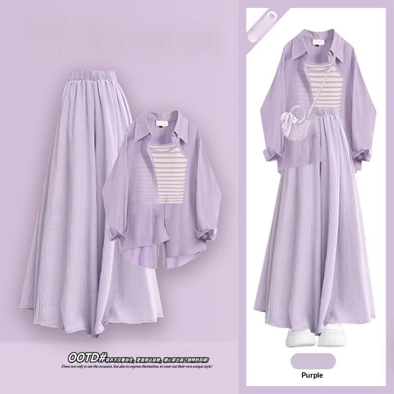 Pantalons à trois pieces en pantoufles pour l'été pur