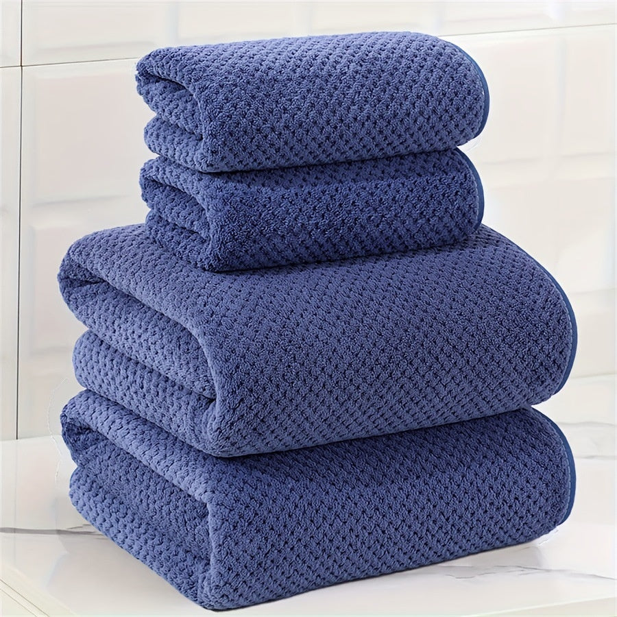 Ensemble de serviettes de bain en polaire à 4 pièces