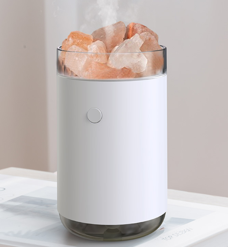 Air Humidificateur cristal Pierre de sel Bureau Aromathérapie Huile essentielle Diffuseur à ultrasons W
