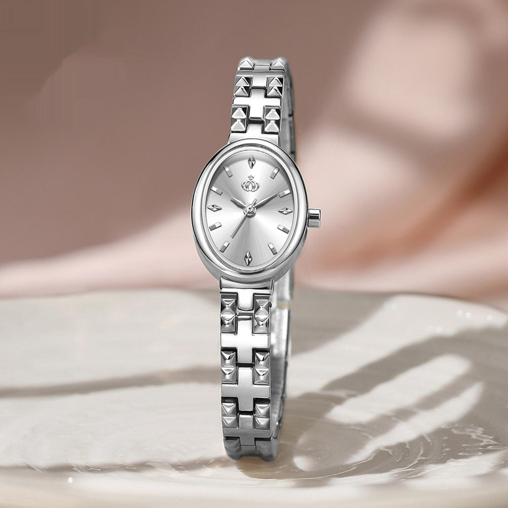Montre Quartz de luxe abordable avec un bracelet en acier pour les femmes