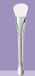 Brush-fan cosmétique double tête type-argent-ABS+ plaqué-1 pièce