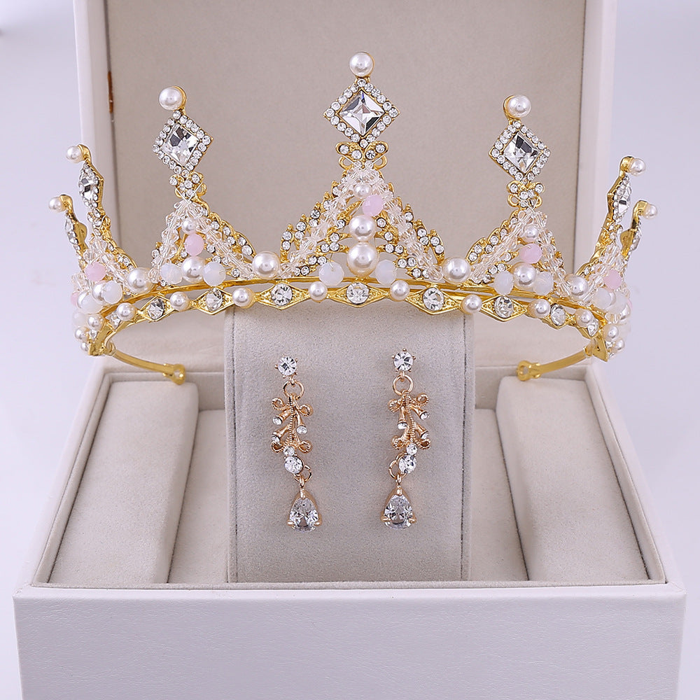 Boucles d'oreilles de style coréen de la Couronne de mariée