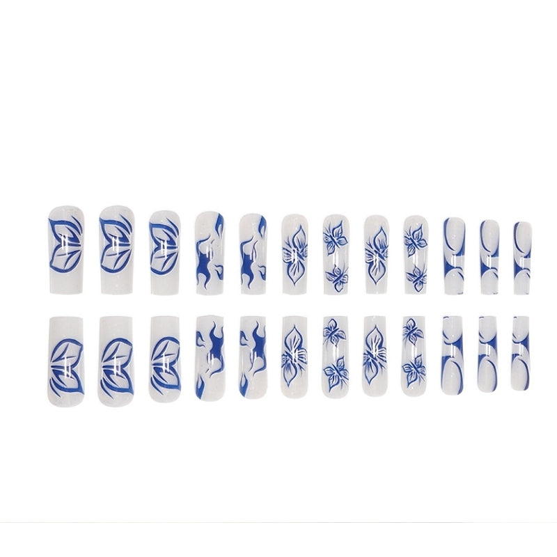 24 PCS Blue Butterfly Art