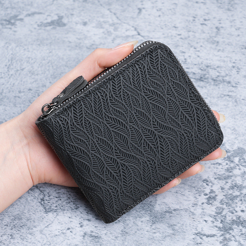 Porte-monnaie en cuir multi-cartes en cuir PU court pour hommes