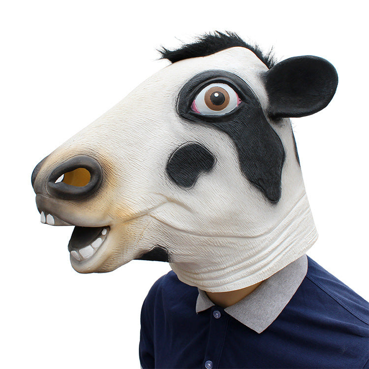 Halloween Fête Masque de vache Latex Headgear