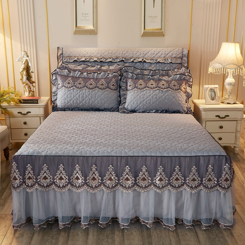 Jupe de lit en dentelle matelassée épaissée Plus coton Couverture de lit Simmons