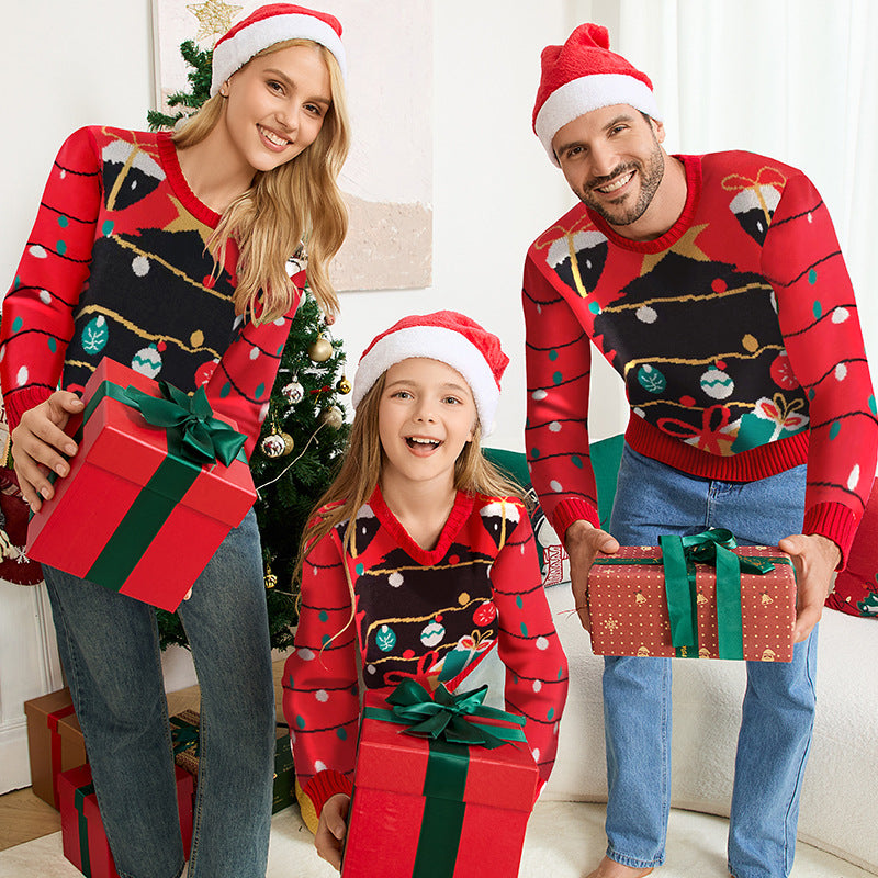 Sweater de Noël Jacquard à la vente chaude Un style de laid-back pour les couples