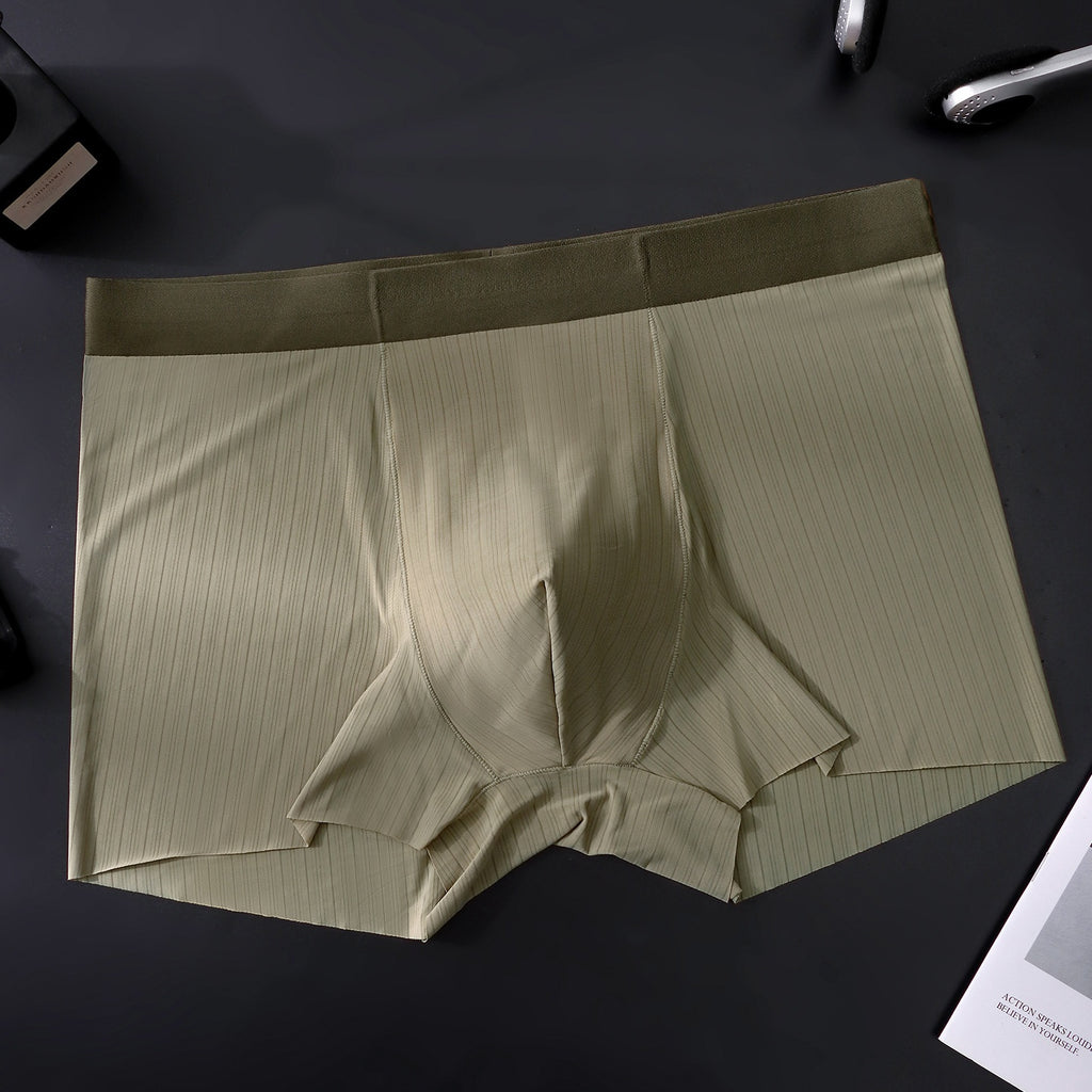 Hommes Summer Ice-silk Seamless Boxer Slips haute élasticité