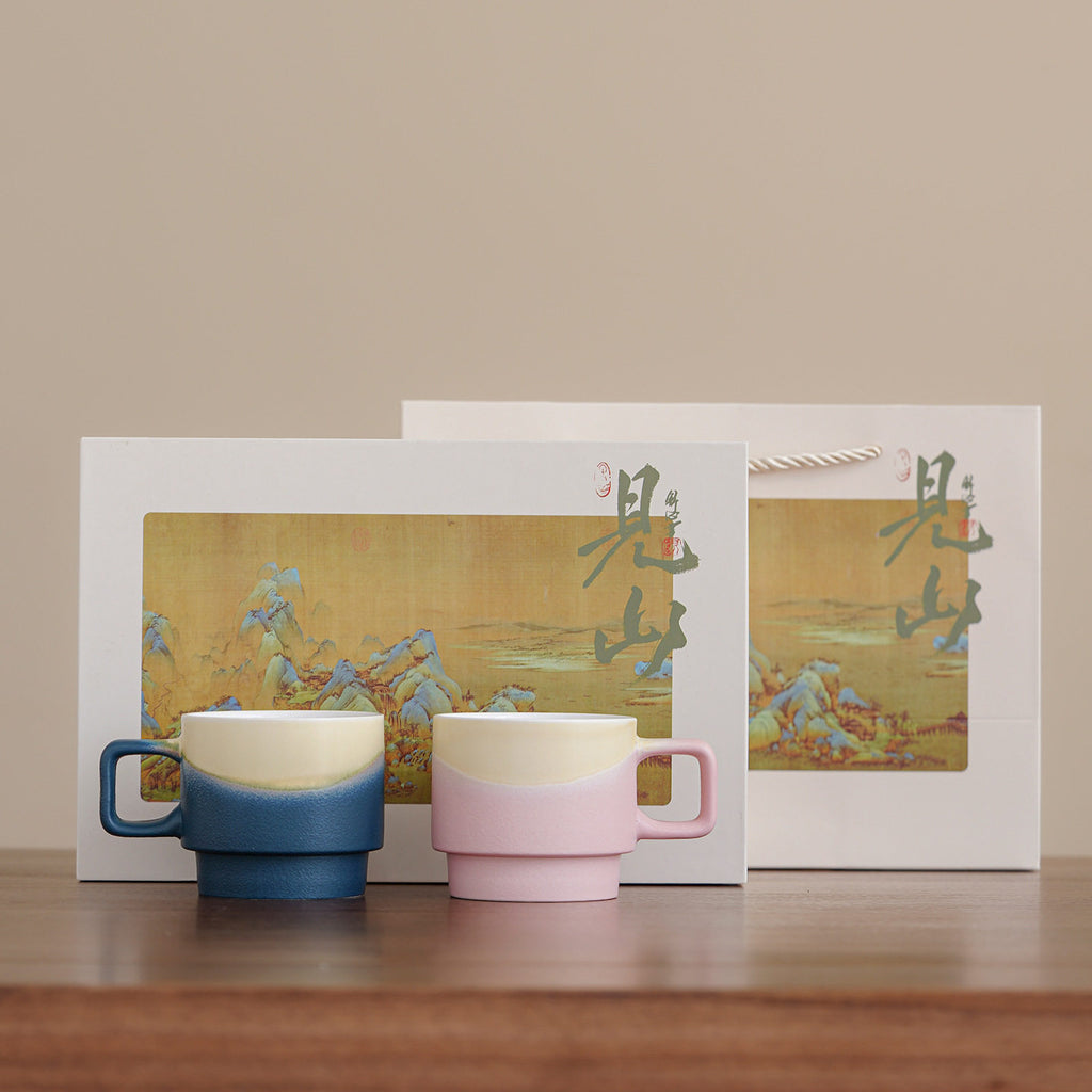 Set de boîte-cadeau de tasse à café en céramique