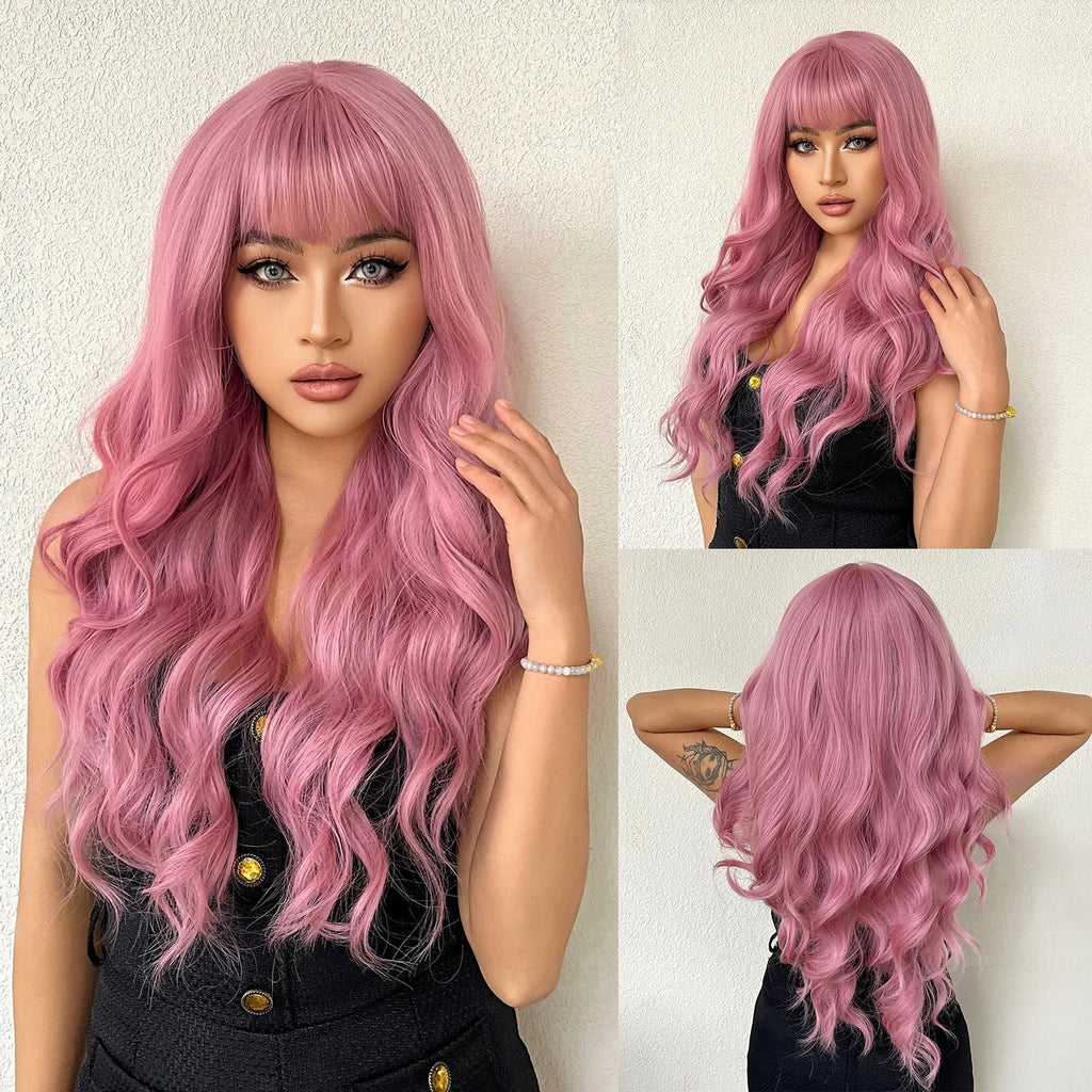 Long cheveux bouclés Perruque pleine tête