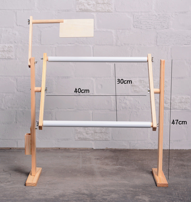 Bureau vertical bois massif point croisé Broderie de cadre Shedembrodery Frameheight Adjus