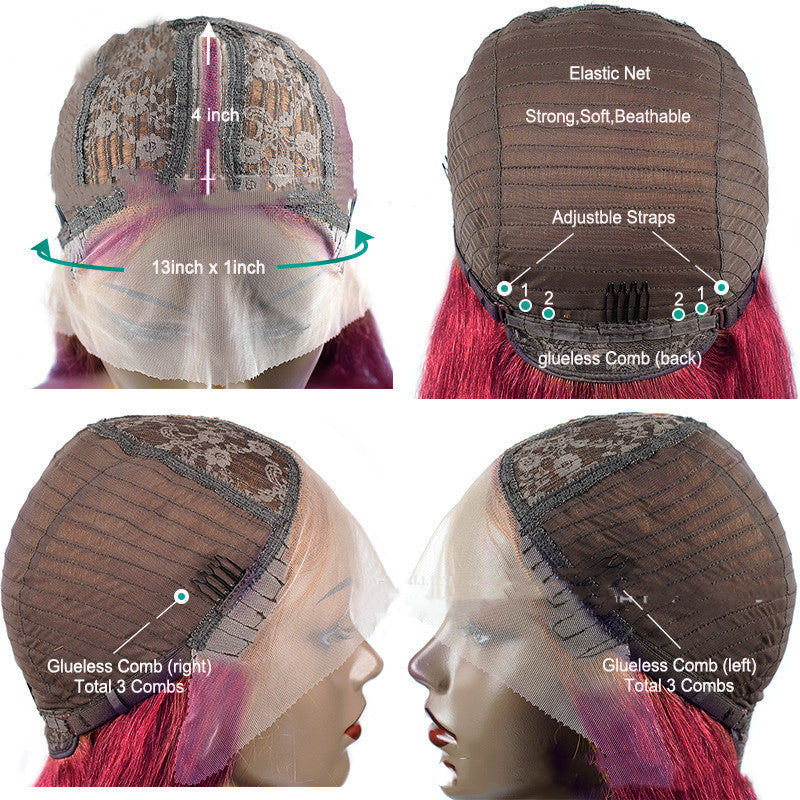 Short Droit 1B-99J Perruque de cheveux humains couleur Bob