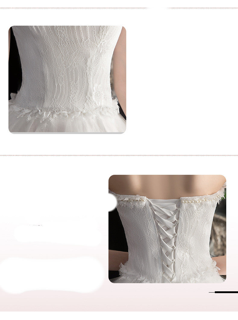 Court Avant et Longueur du dos Petite robe de mariée