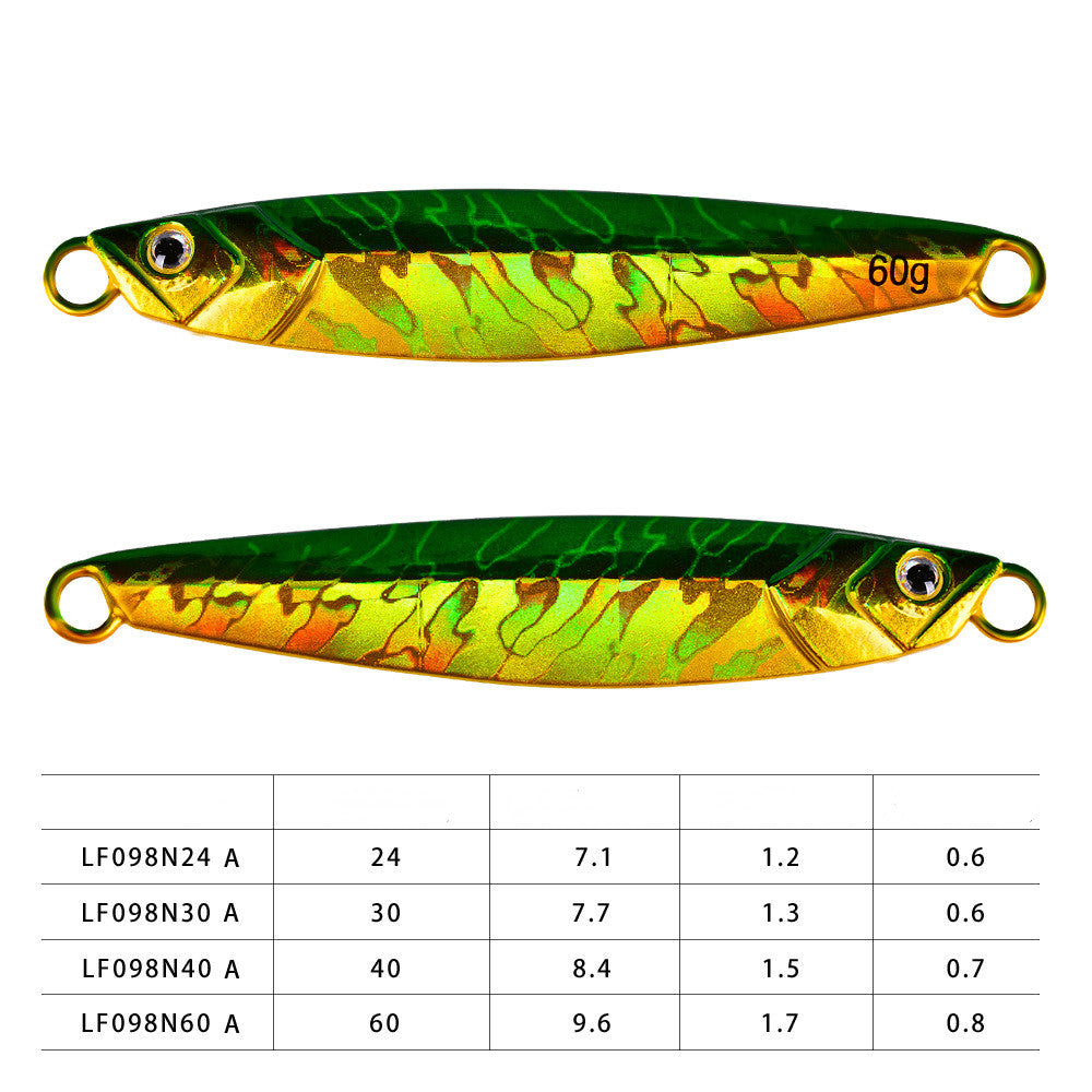 Assiette de fer luminescente au plomb Poisson à longue distance en métal Bionic Lure Bait Bait Bionic