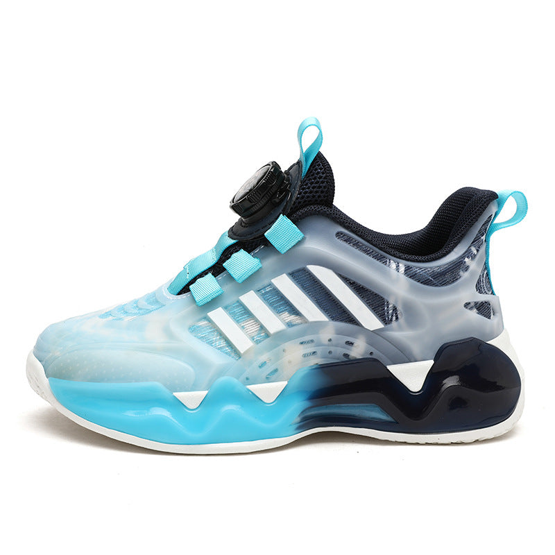 Chaussures pour enfants Rotating Button Boy Non-slip Soft Bottom