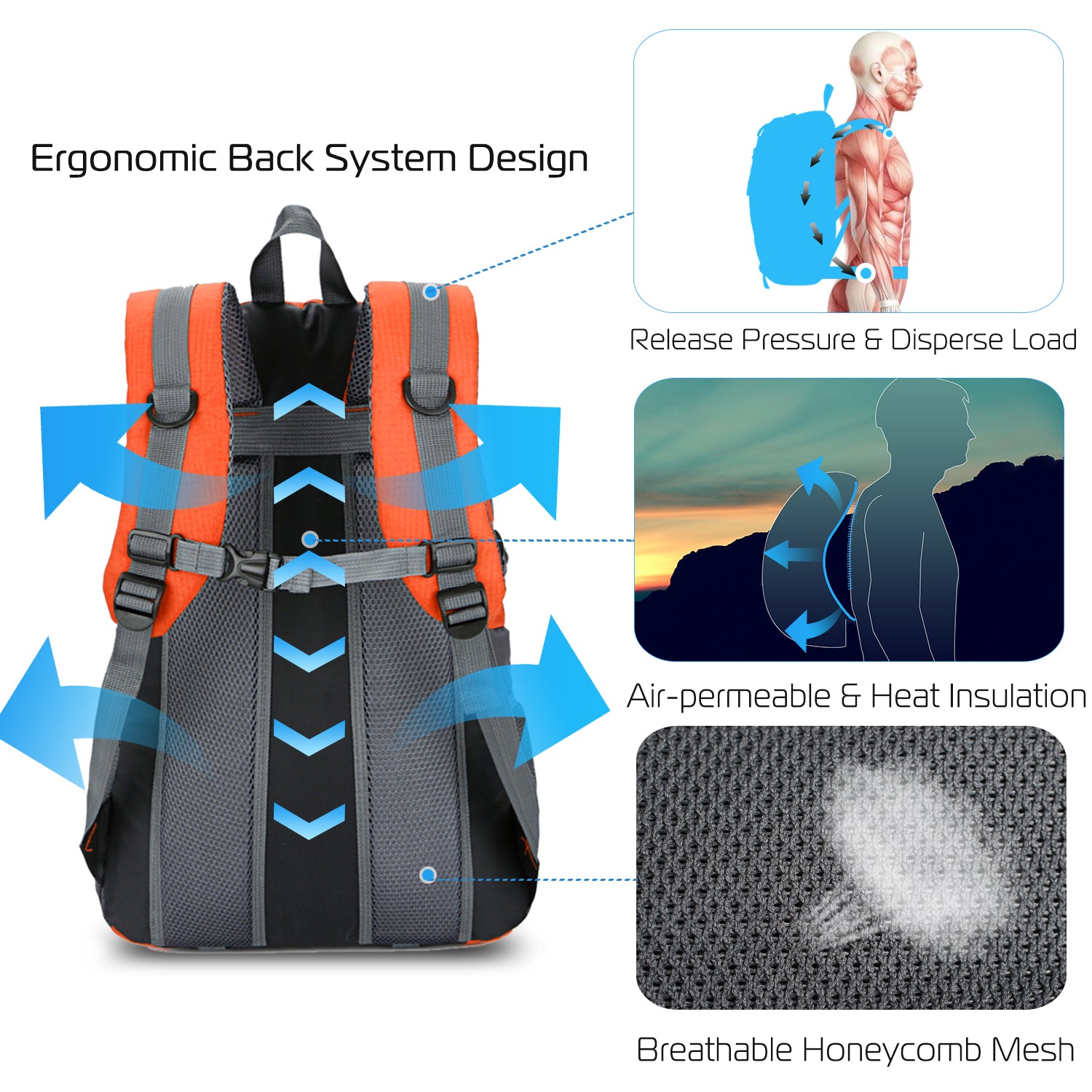 Sac à dos extérieur 36L Sac à dos étanche
