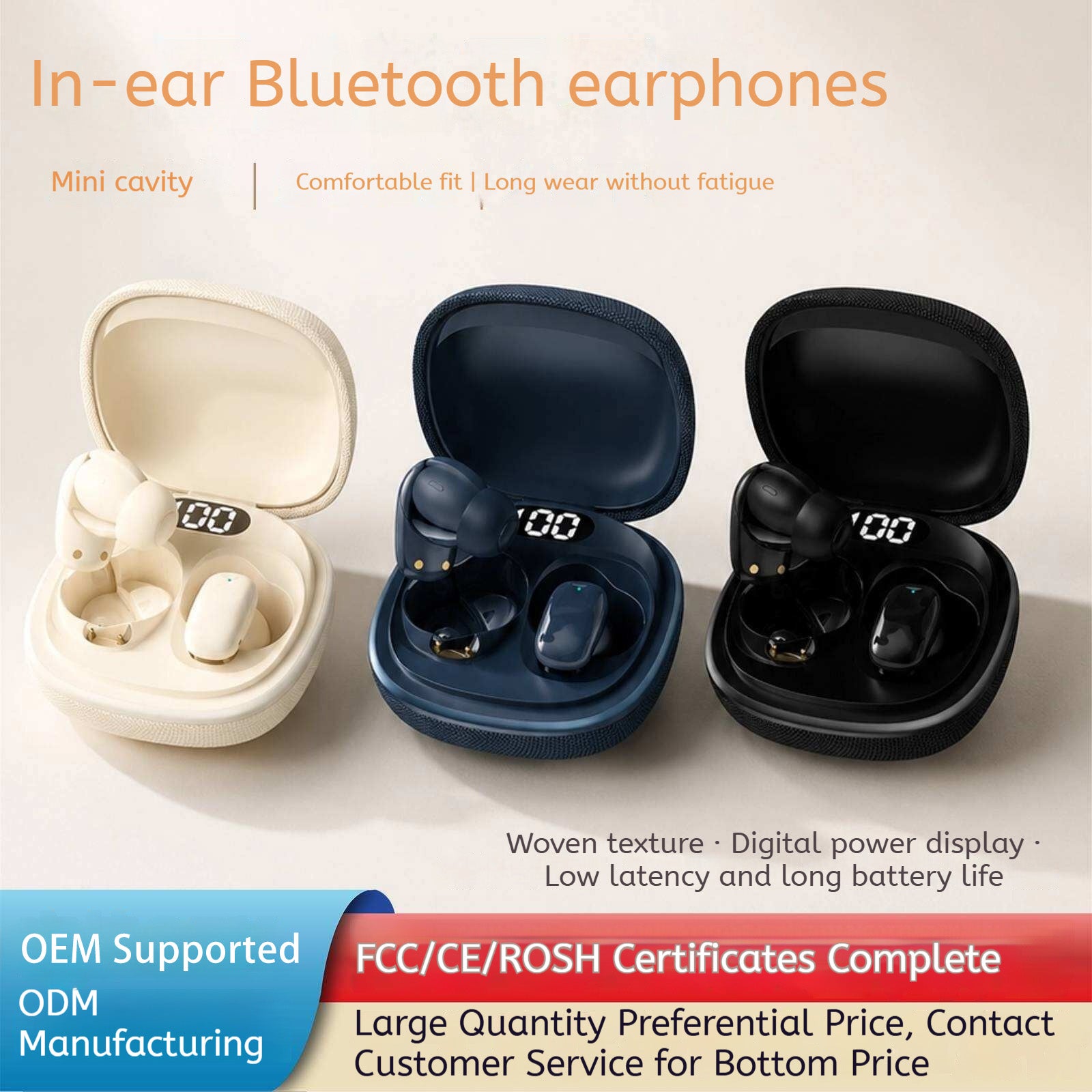 KP-226 Ecouteurs Bluetooth les plus vendus Mini conception d'oreille avec piles numériques