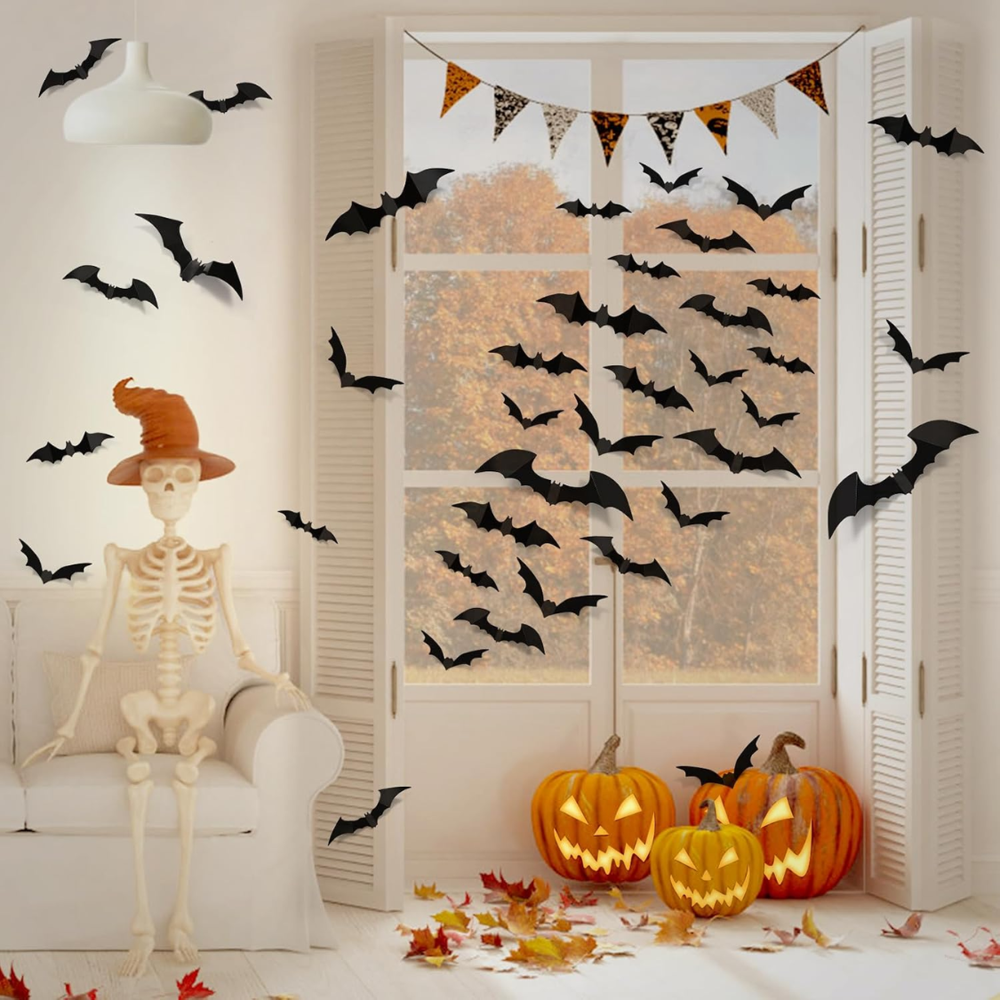 Stickers Mur en PVC pour Bats 3D