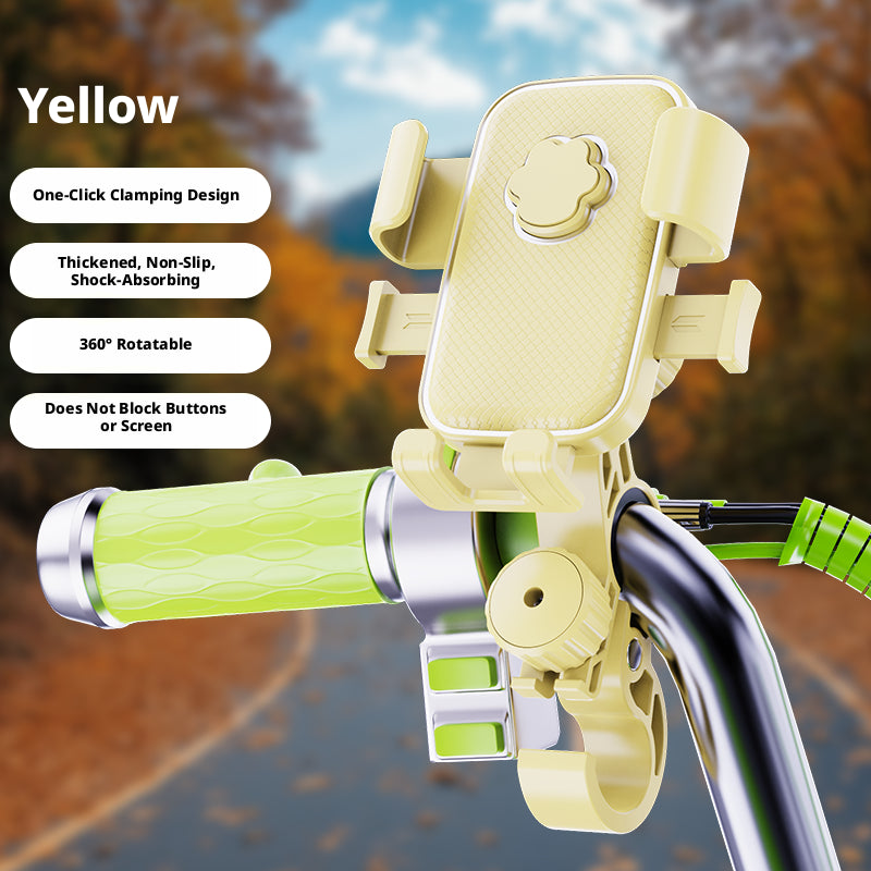 Crochet téléphone mobile support-handlebar modèle-jaune-ABS-1 pièce