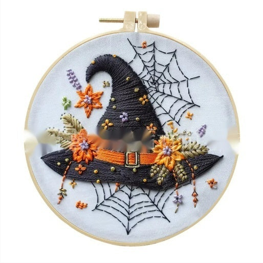 Broderie Crâne Motif Bat Broderie Matériel fait à la main