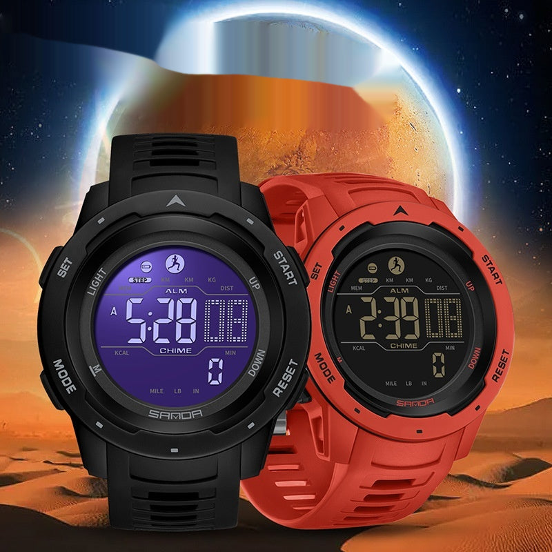 Sanda Calories Imperméable Multifonctionnel Shockproof Smart Homme et Femmes Montre