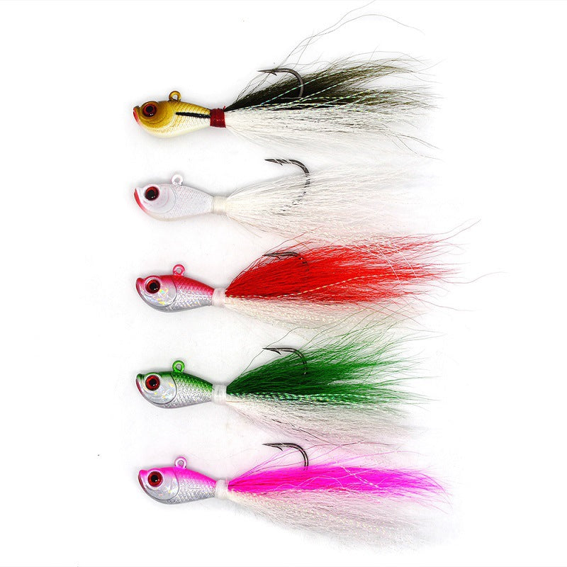 Faux cheveux de cerf de pêche de mer Lumineux Lumineux multicoloreTail barbe cheveux