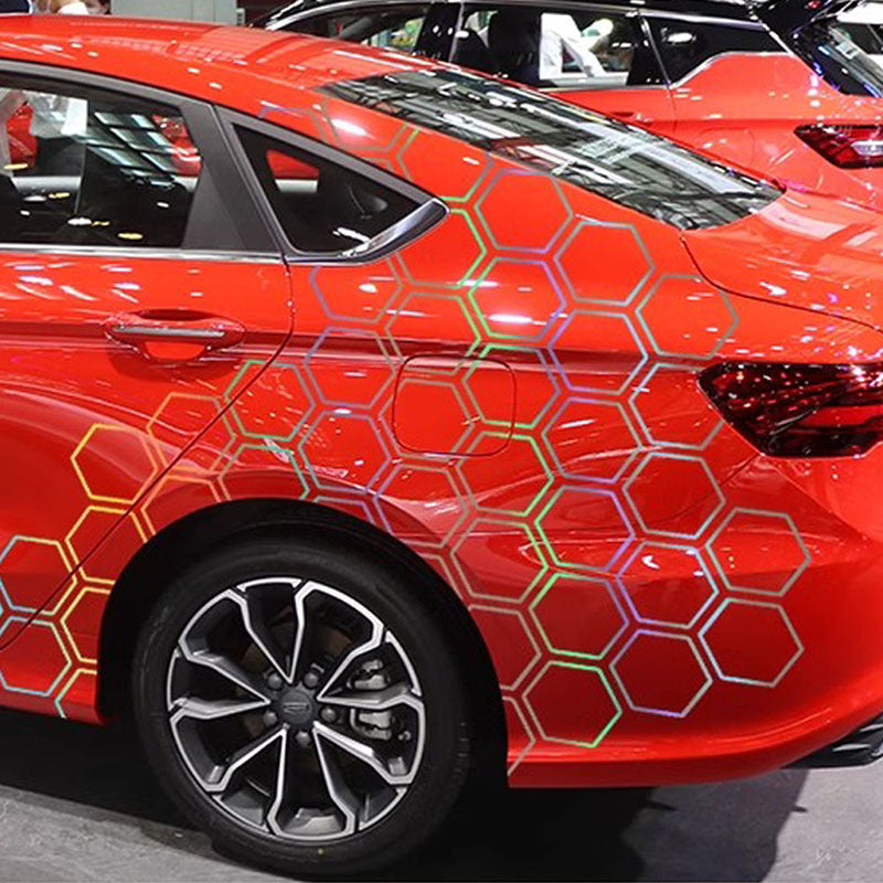 Stickers Corps de Voiture Reflective Hexagon