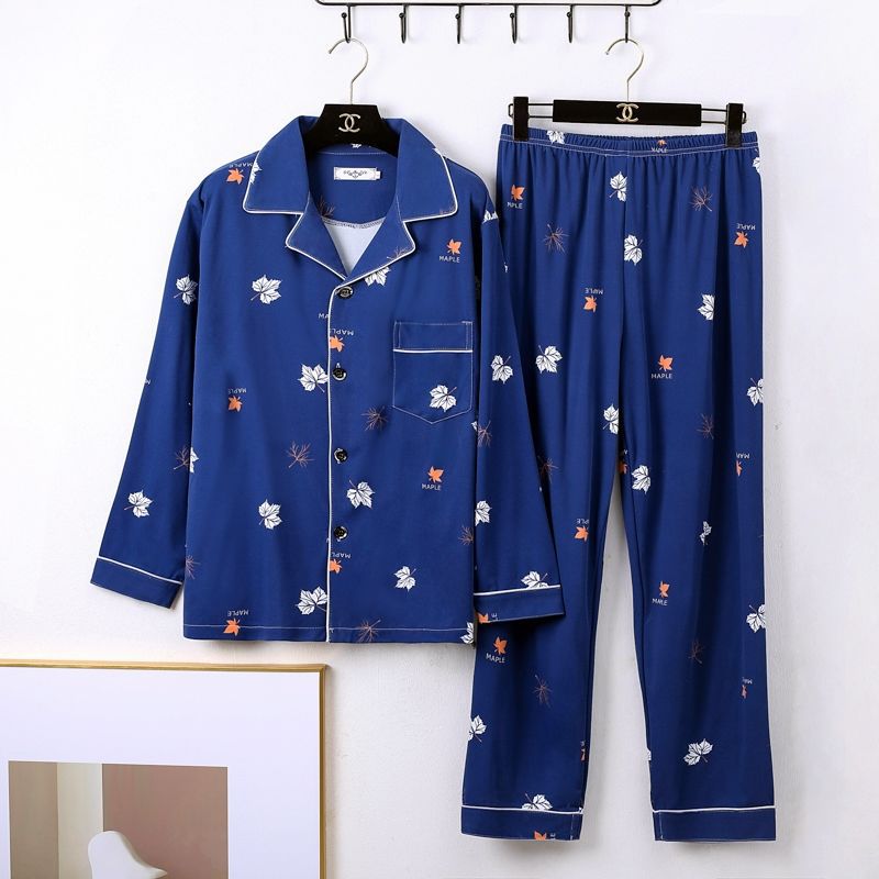 Hommes Minimalist Long Sleeve Loungewear Pajamas