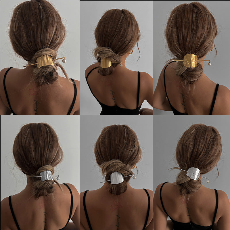 Beaded Hair Accessory Hair Pin Chignon for the Back of the Head