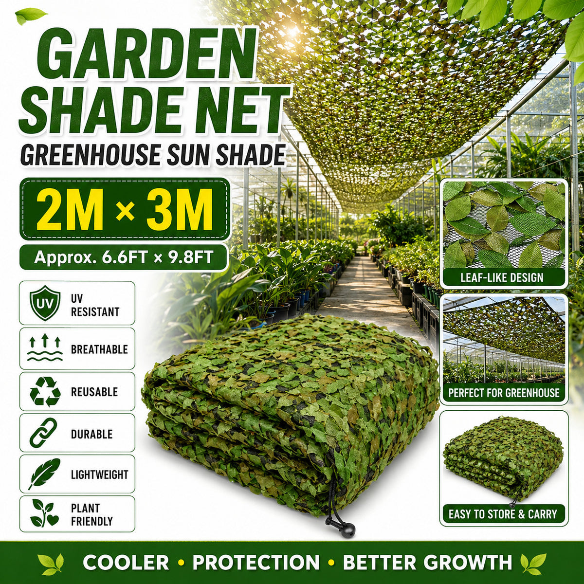 2x3M Camouflage Netting Military Camo Net Camping Blind Sunshade Couverture de voiture UV