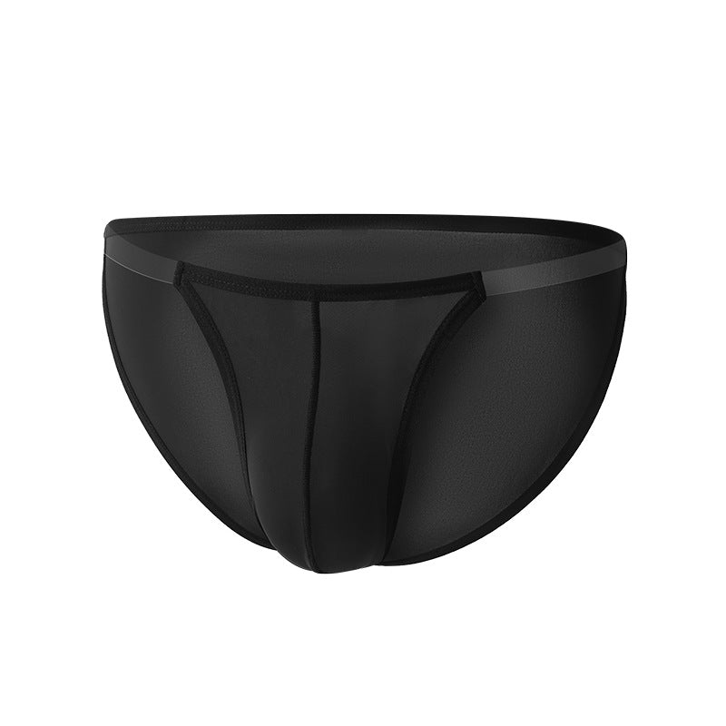 Homme transparent mince soie de glace simple couche U Convex faible taille respirant sport Sexy Bri
