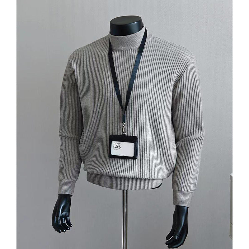 Hommes Chandail à col roulé à col roulé blanc