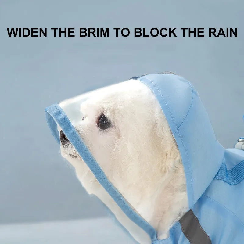 Pet Puppy Dog Raincoat Rain Jacket Coverage 4 Jambes Full Body Protection Waterproof Rainboo