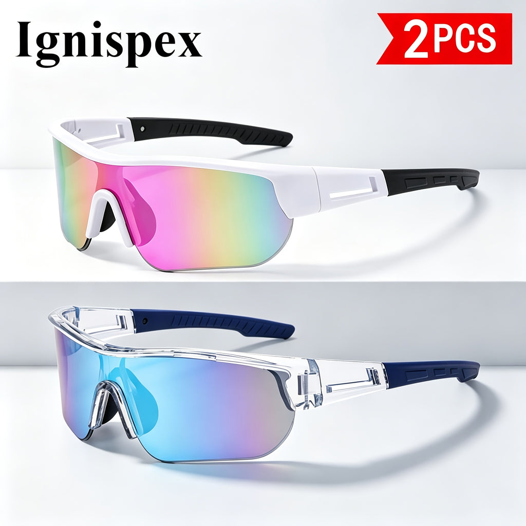 Lunettes de soleil sport 2 Pack pour hommes et femmes