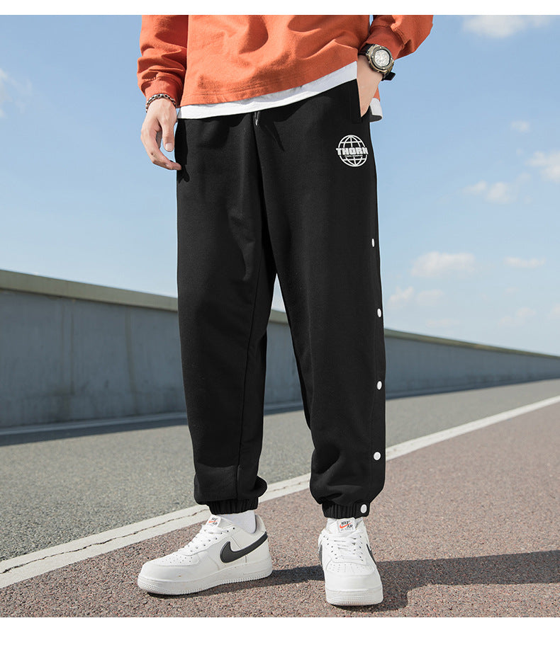 Newport Style Hommes Automne et hiver Breasted Drape Casual Hommes pantalons de sport solitaires