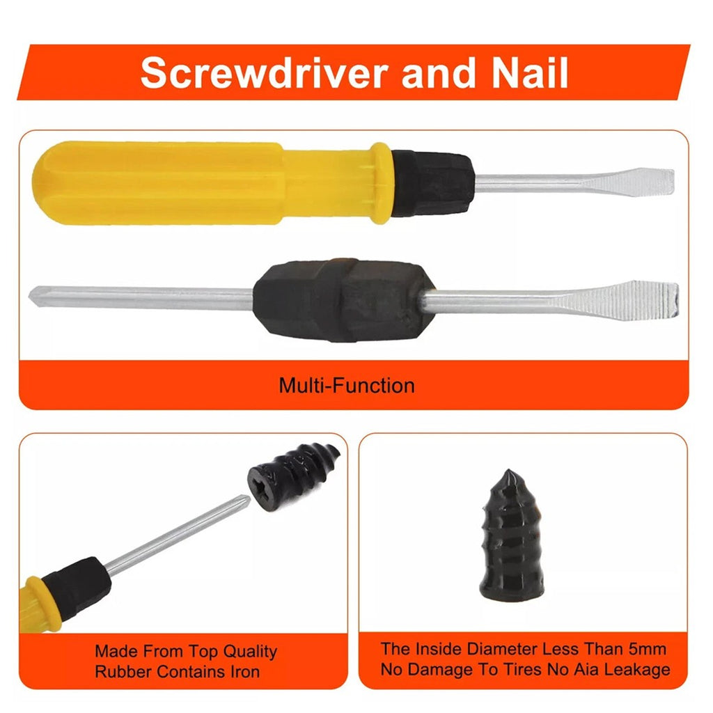 Kit de réparation de pneus 65 pièces pour voitures
