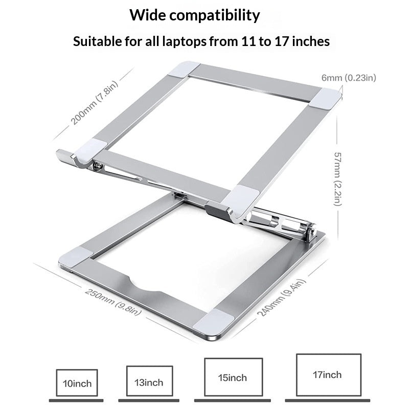 Support de refroidissement en alliage d'aluminium à double couche réglable en hauteur