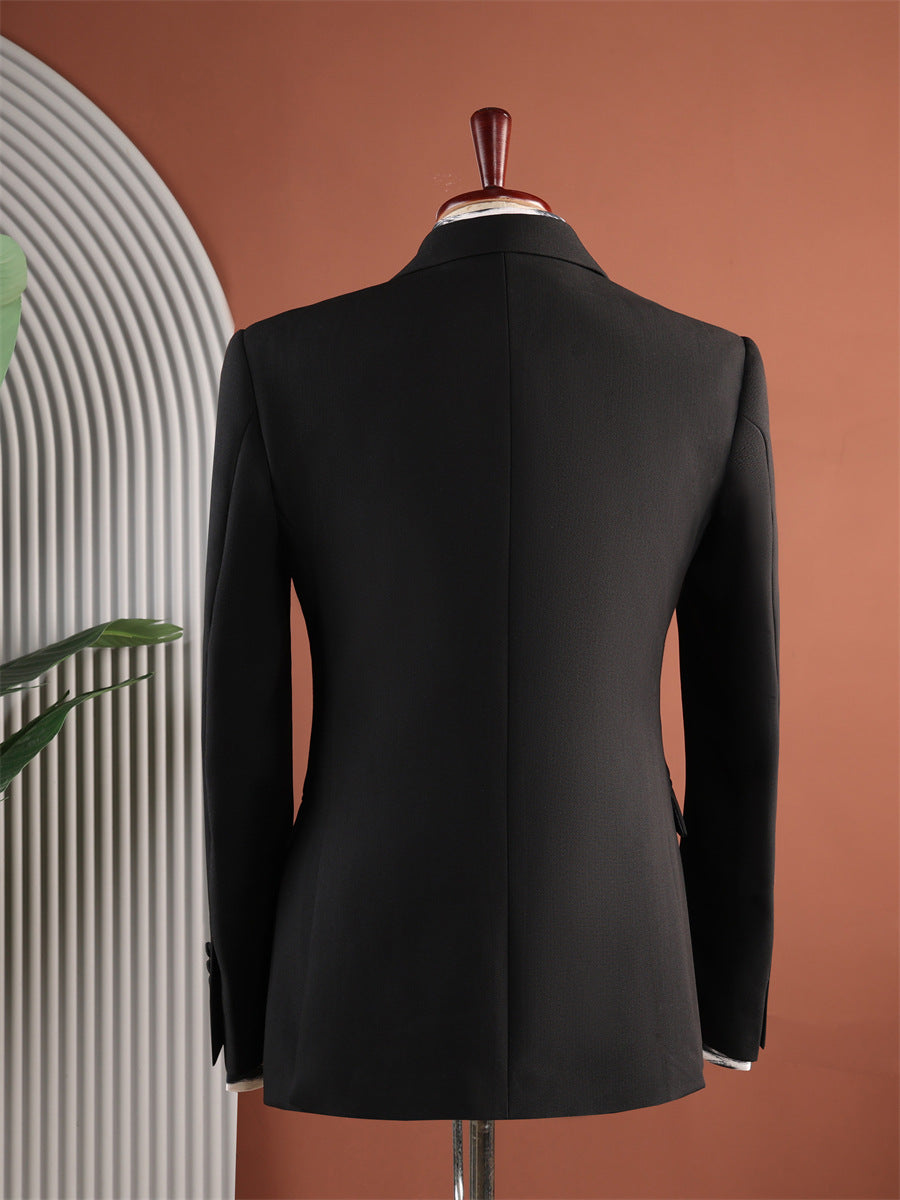 Hommes Black Peak Lapel côté boucle 2 pièces Ensemble de costumes Gurkha pantalons
