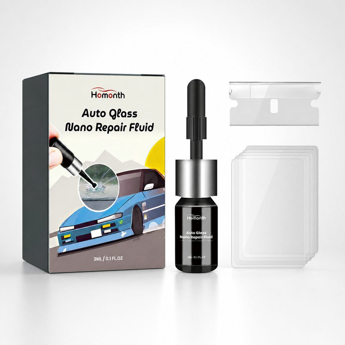 Kit de réparation de pare-brise en verre HOMONTH