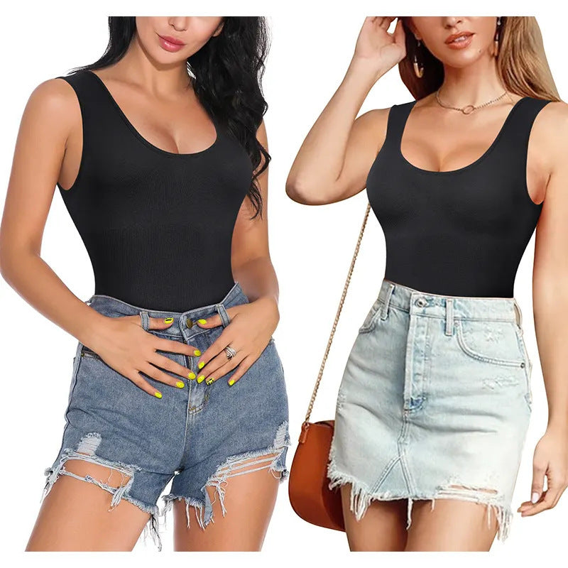 Plus Taille sans manches Camisole Shapewear Combinaison