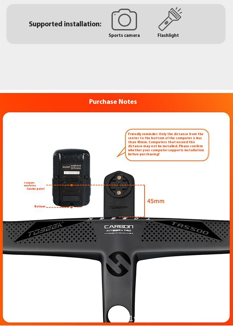 Poignée de vélo haut de gamme intégrée Carbon Fiber Road