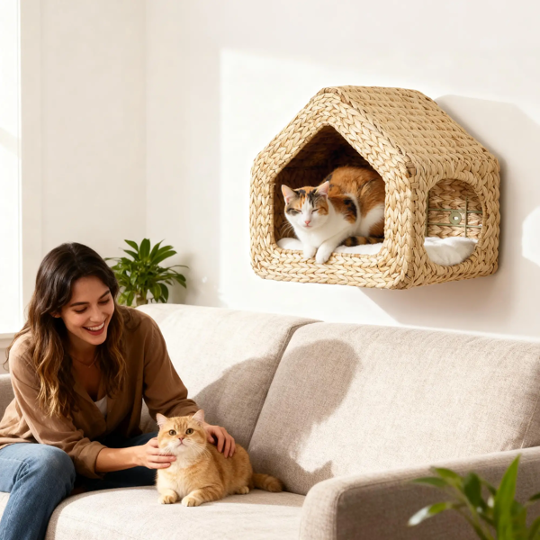 Maison de chat en bois