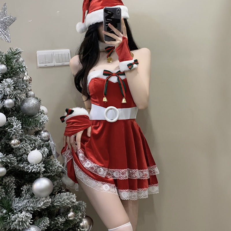 Déguisement d'ancrage de scène de Noël pour femme