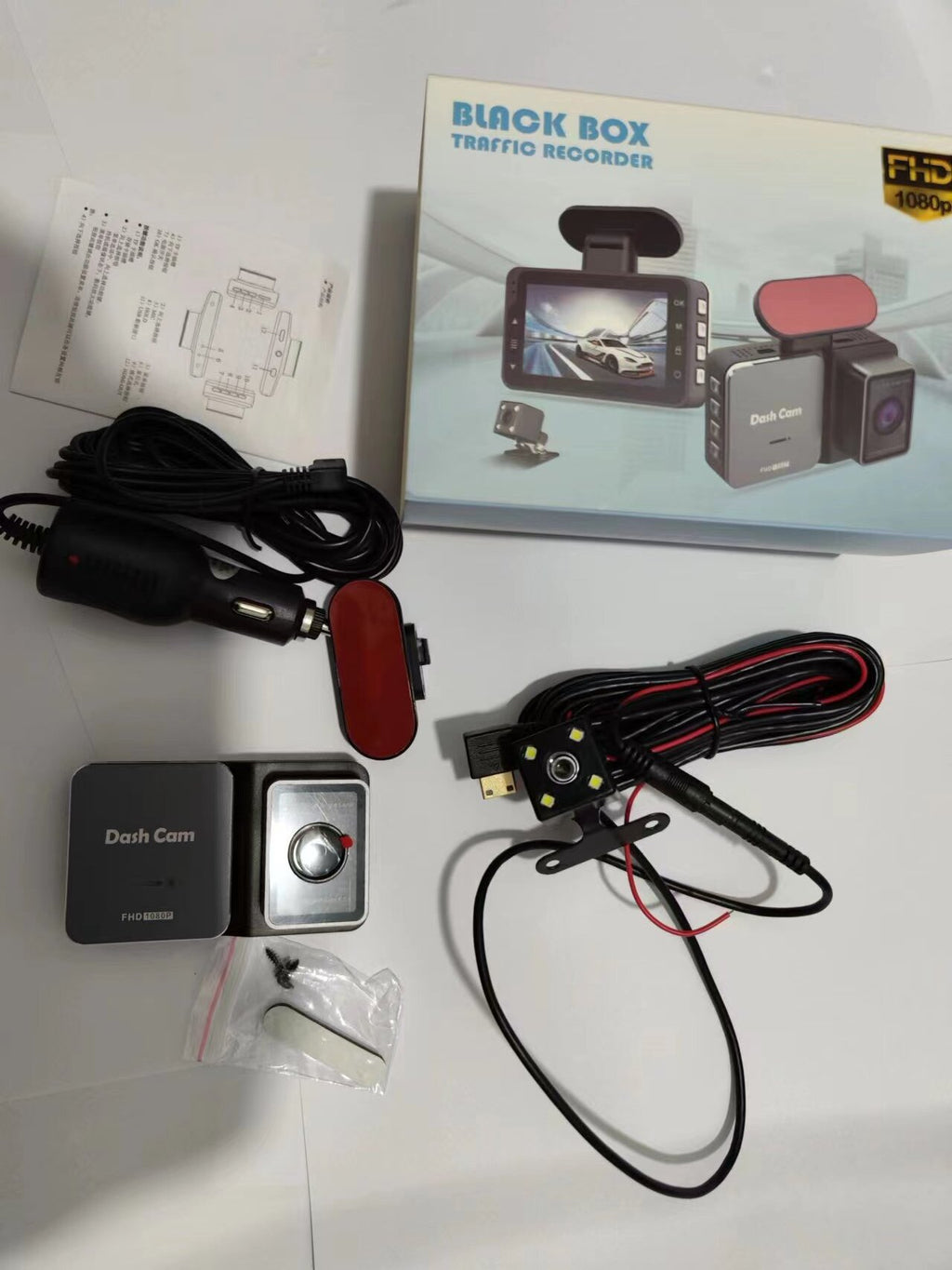 Driving Recorder HD Night Vision Vidéo 3 pouces DVR double-lent