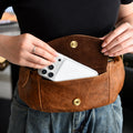 Rétro Casual Légume Tanné Plein grain Cuir Cowhide Poitrine Sac