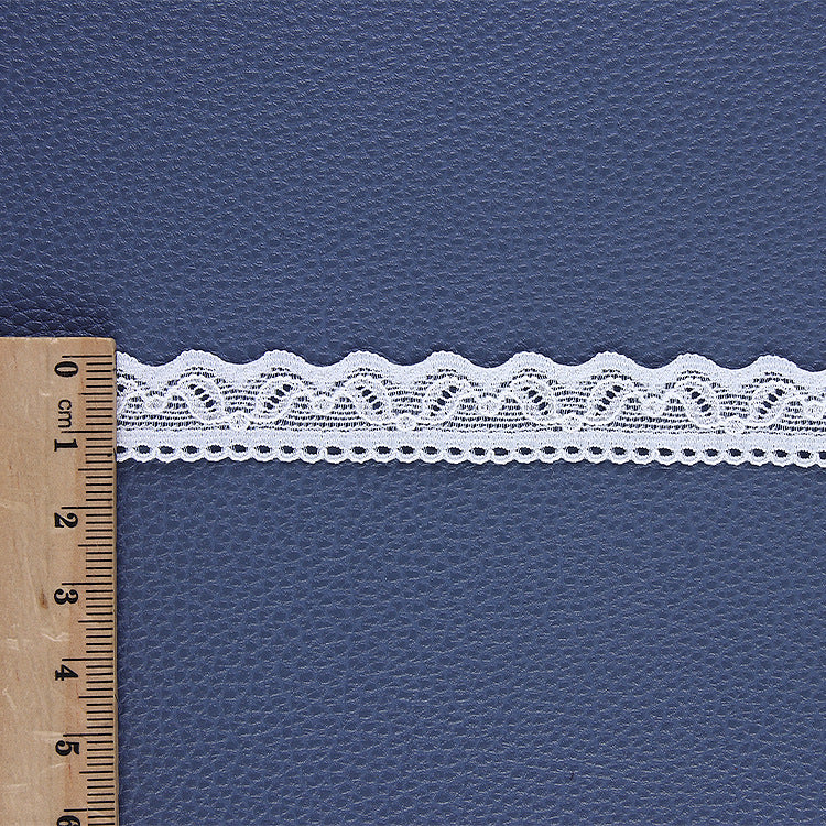 Dentelle élastique Brocade Ammonia Blanc Accessoires de Vêtements