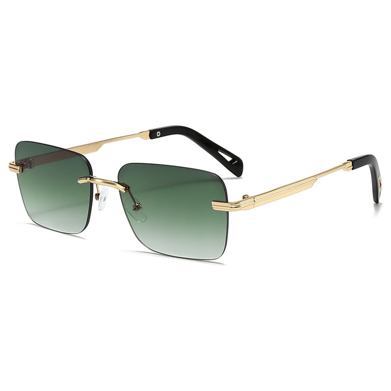 Lunettes de soleil carrées creuses pour hommes et femmes