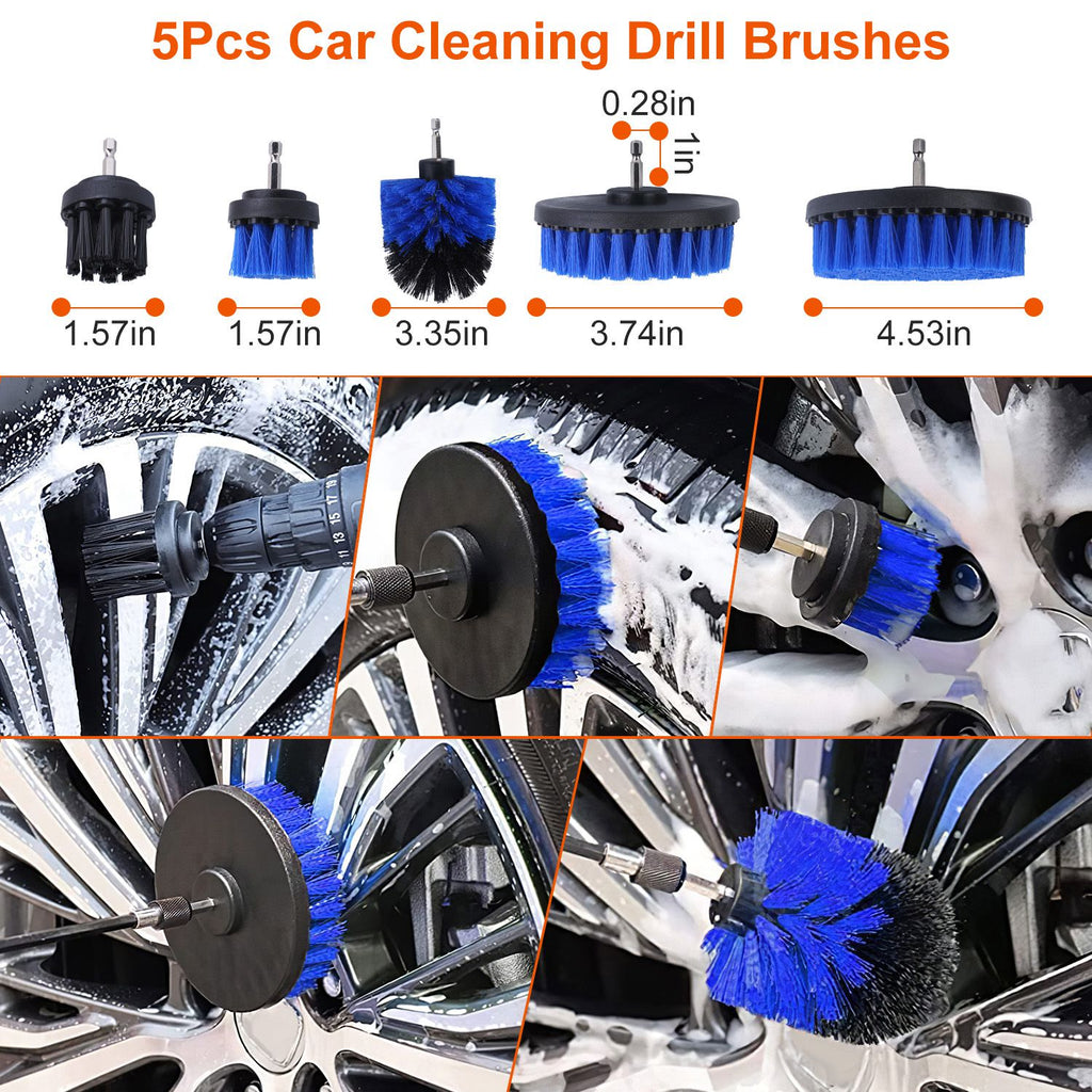 Kit de brosse de détail de voiture 26Pcs extérieur Kit de nettoyage intérieur de voiture