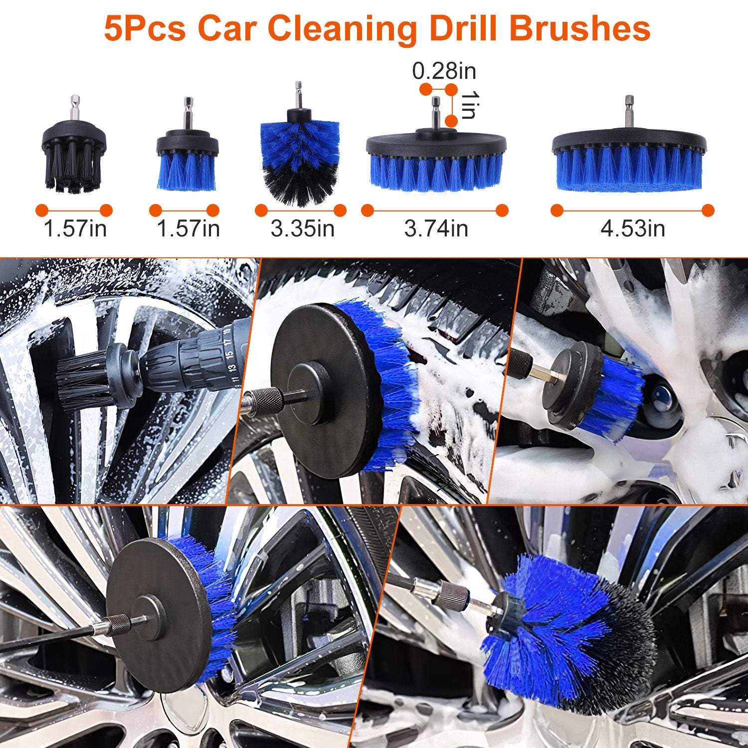 Kit de brosse de détail de voiture 26Pcs extérieur Kit de nettoyage intérieur de voiture