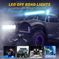 2PCS 4.4 Inch Led Rectangulaire Led lumières de travail d'inondation faisceau d'ajustement digger tracteur digger